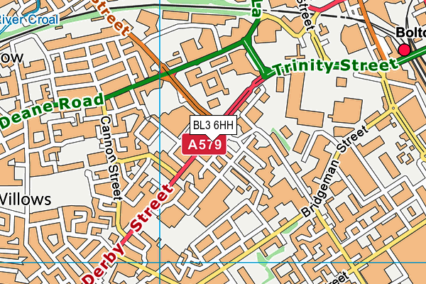 BL3 6HH map - OS VectorMap District (Ordnance Survey)