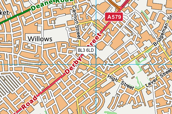 BL3 6LD map - OS VectorMap District (Ordnance Survey)