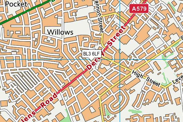 BL3 6LF map - OS VectorMap District (Ordnance Survey)