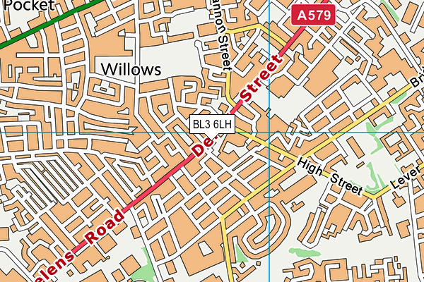 BL3 6LH map - OS VectorMap District (Ordnance Survey)