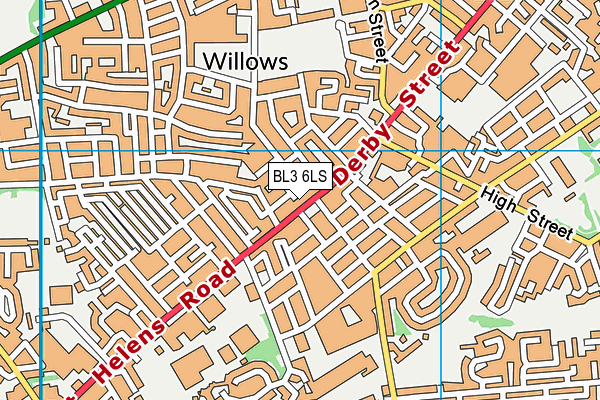 BL3 6LS map - OS VectorMap District (Ordnance Survey)