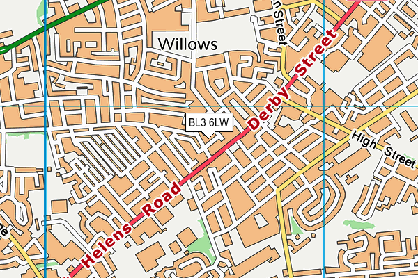 BL3 6LW map - OS VectorMap District (Ordnance Survey)