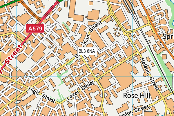 BL3 6NA map - OS VectorMap District (Ordnance Survey)