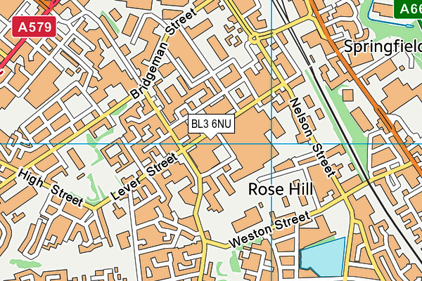 BL3 6NU map - OS VectorMap District (Ordnance Survey)