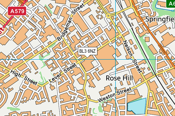 BL3 6NZ map - OS VectorMap District (Ordnance Survey)