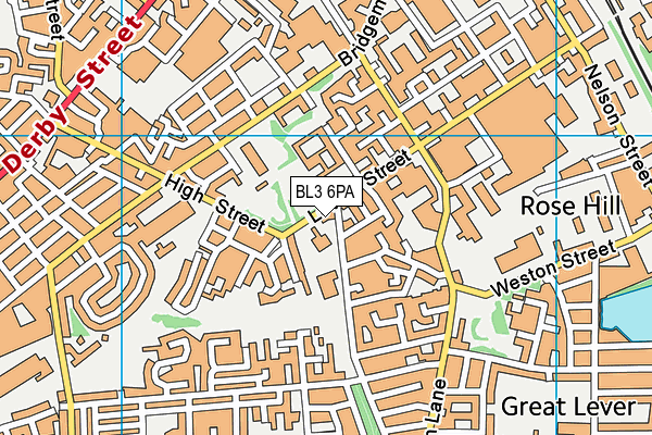 BL3 6PA map - OS VectorMap District (Ordnance Survey)