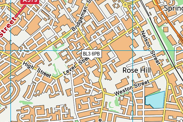 BL3 6PB map - OS VectorMap District (Ordnance Survey)