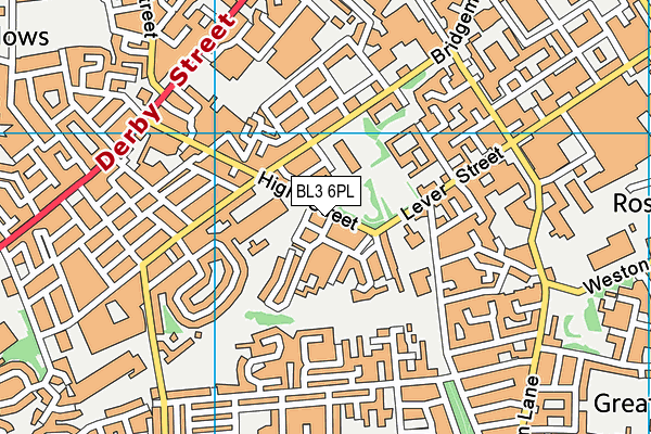 BL3 6PL map - OS VectorMap District (Ordnance Survey)