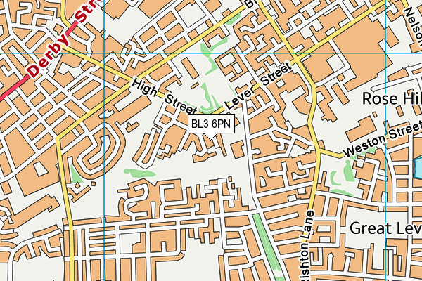 BL3 6PN map - OS VectorMap District (Ordnance Survey)