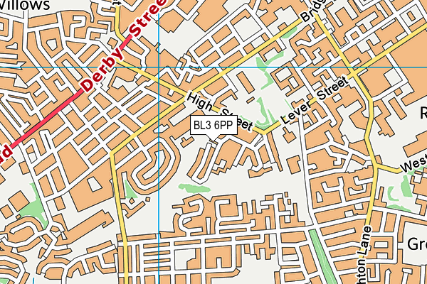 BL3 6PP map - OS VectorMap District (Ordnance Survey)