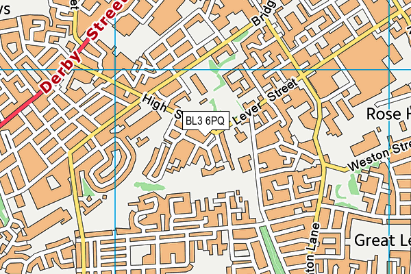 BL3 6PQ map - OS VectorMap District (Ordnance Survey)