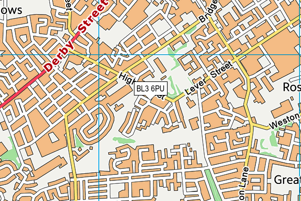 BL3 6PU map - OS VectorMap District (Ordnance Survey)