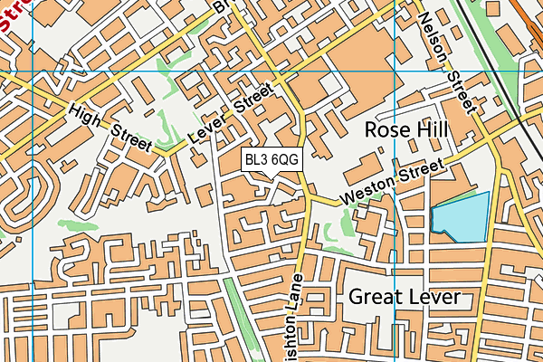 BL3 6QG map - OS VectorMap District (Ordnance Survey)