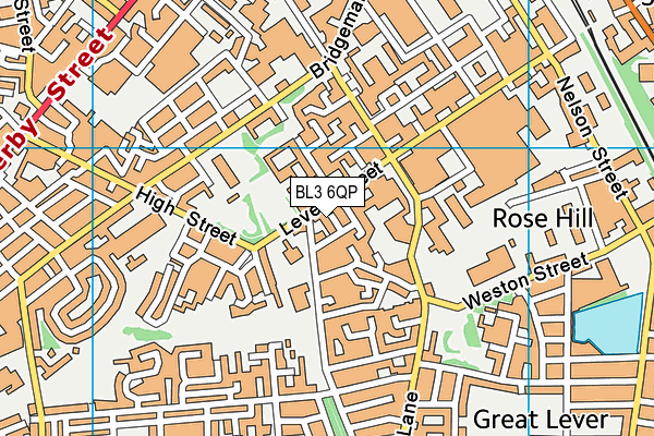 BL3 6QP map - OS VectorMap District (Ordnance Survey)