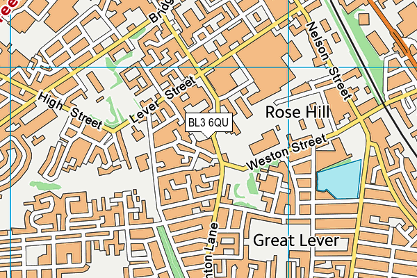 BL3 6QU map - OS VectorMap District (Ordnance Survey)