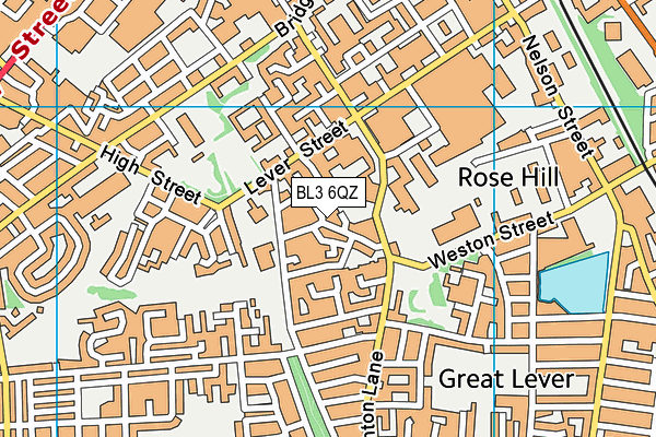 BL3 6QZ map - OS VectorMap District (Ordnance Survey)