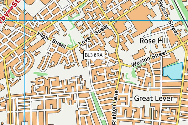 BL3 6RA map - OS VectorMap District (Ordnance Survey)