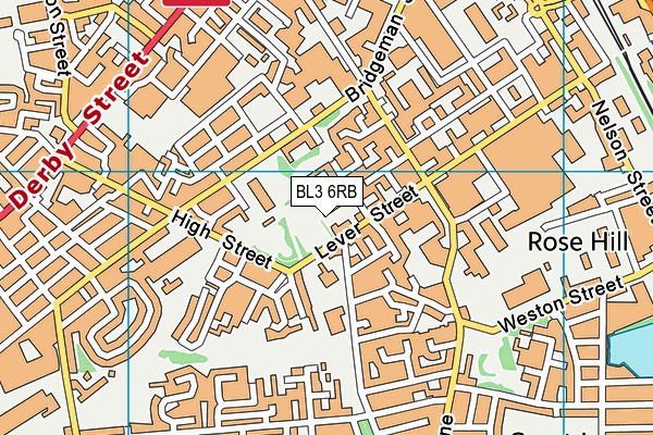 BL3 6RB map - OS VectorMap District (Ordnance Survey)