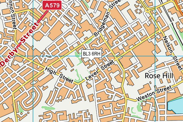 BL3 6RH map - OS VectorMap District (Ordnance Survey)