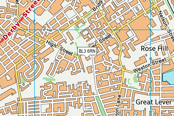 BL3 6RN map - OS VectorMap District (Ordnance Survey)