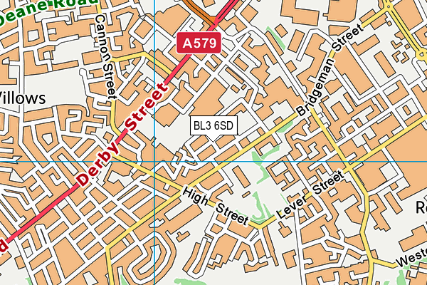 BL3 6SD map - OS VectorMap District (Ordnance Survey)