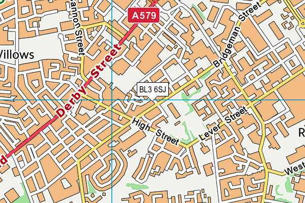 BL3 6SJ map - OS VectorMap District (Ordnance Survey)