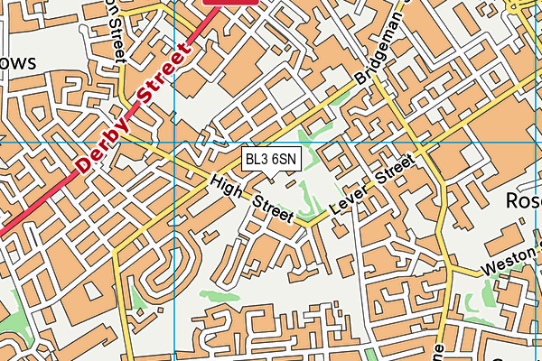 Clarendon Primary School map (BL3 6SN) - OS VectorMap District (Ordnance Survey)