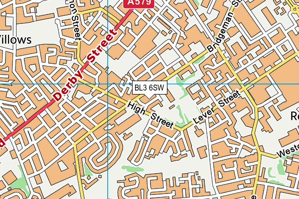 BL3 6SW map - OS VectorMap District (Ordnance Survey)