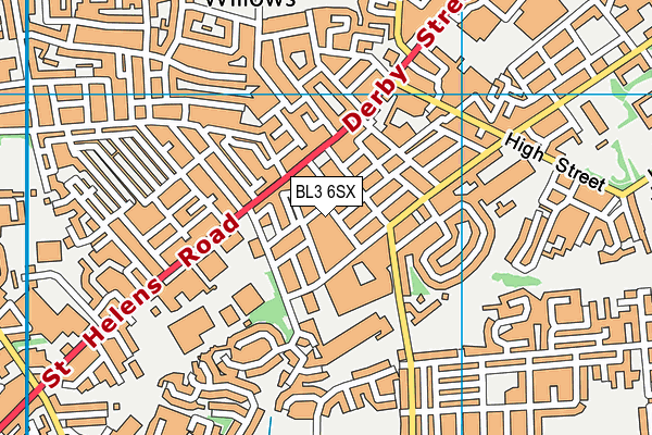 BL3 6SX map - OS VectorMap District (Ordnance Survey)