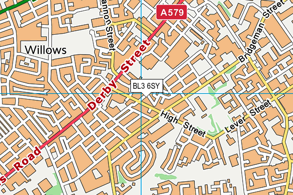 BL3 6SY map - OS VectorMap District (Ordnance Survey)