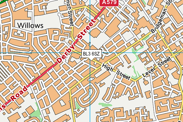 BL3 6SZ map - OS VectorMap District (Ordnance Survey)