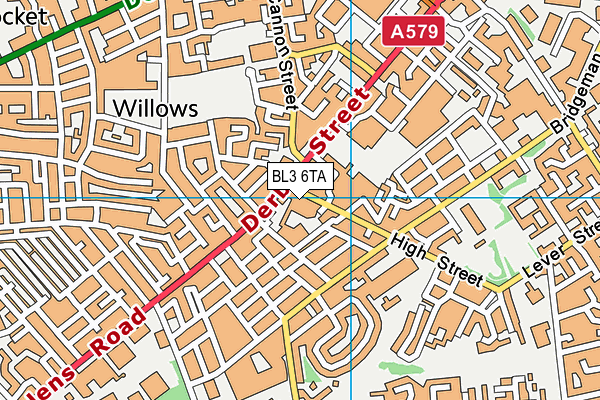 BL3 6TA map - OS VectorMap District (Ordnance Survey)