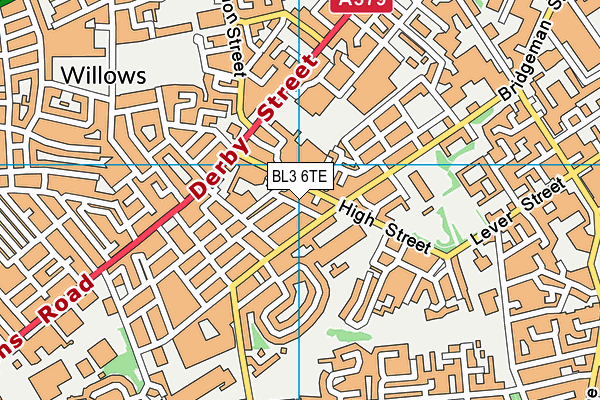 BL3 6TE map - OS VectorMap District (Ordnance Survey)