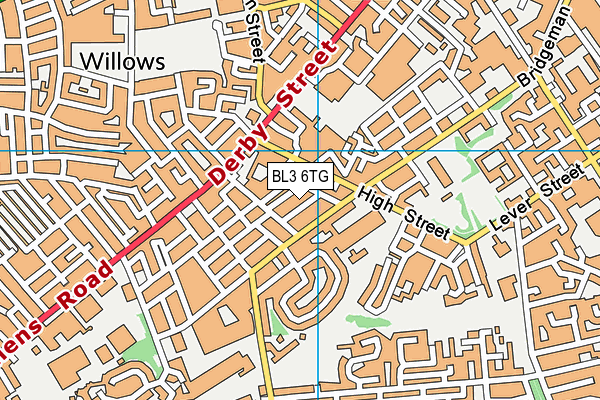BL3 6TG map - OS VectorMap District (Ordnance Survey)