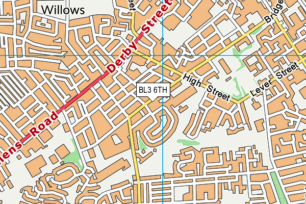 BL3 6TH map - OS VectorMap District (Ordnance Survey)