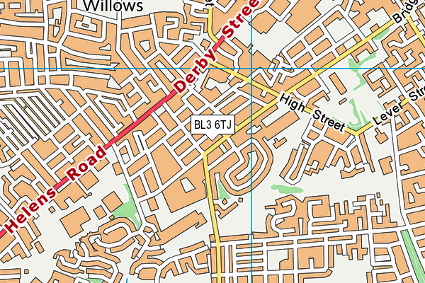 BL3 6TJ map - OS VectorMap District (Ordnance Survey)