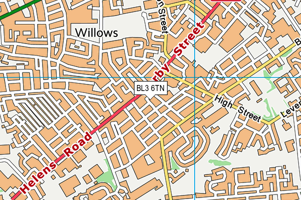 BL3 6TN map - OS VectorMap District (Ordnance Survey)