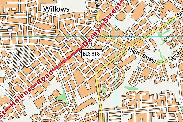 BL3 6TS map - OS VectorMap District (Ordnance Survey)