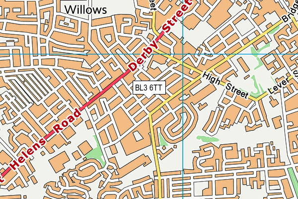 BL3 6TT map - OS VectorMap District (Ordnance Survey)