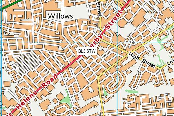 BL3 6TW map - OS VectorMap District (Ordnance Survey)