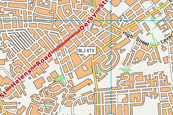 BL3 6TX map - OS VectorMap District (Ordnance Survey)