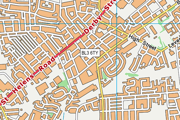 BL3 6TY map - OS VectorMap District (Ordnance Survey)