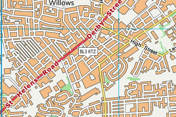 BL3 6TZ map - OS VectorMap District (Ordnance Survey)