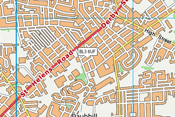 BL3 6UF map - OS VectorMap District (Ordnance Survey)