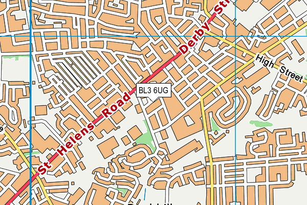 BL3 6UG map - OS VectorMap District (Ordnance Survey)