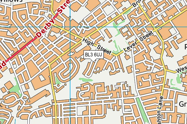 BL3 6UJ map - OS VectorMap District (Ordnance Survey)