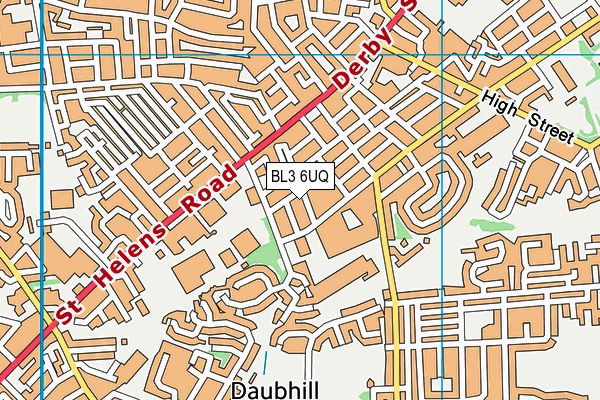 BL3 6UQ map - OS VectorMap District (Ordnance Survey)