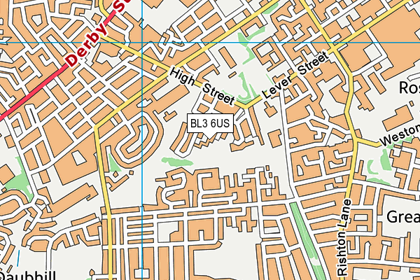 BL3 6US map - OS VectorMap District (Ordnance Survey)