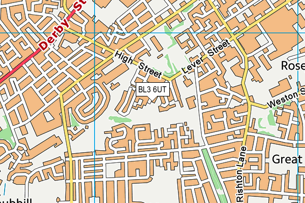 BL3 6UT map - OS VectorMap District (Ordnance Survey)
