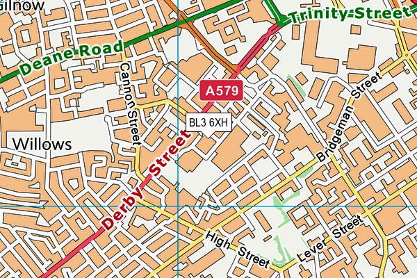BL3 6XH map - OS VectorMap District (Ordnance Survey)
